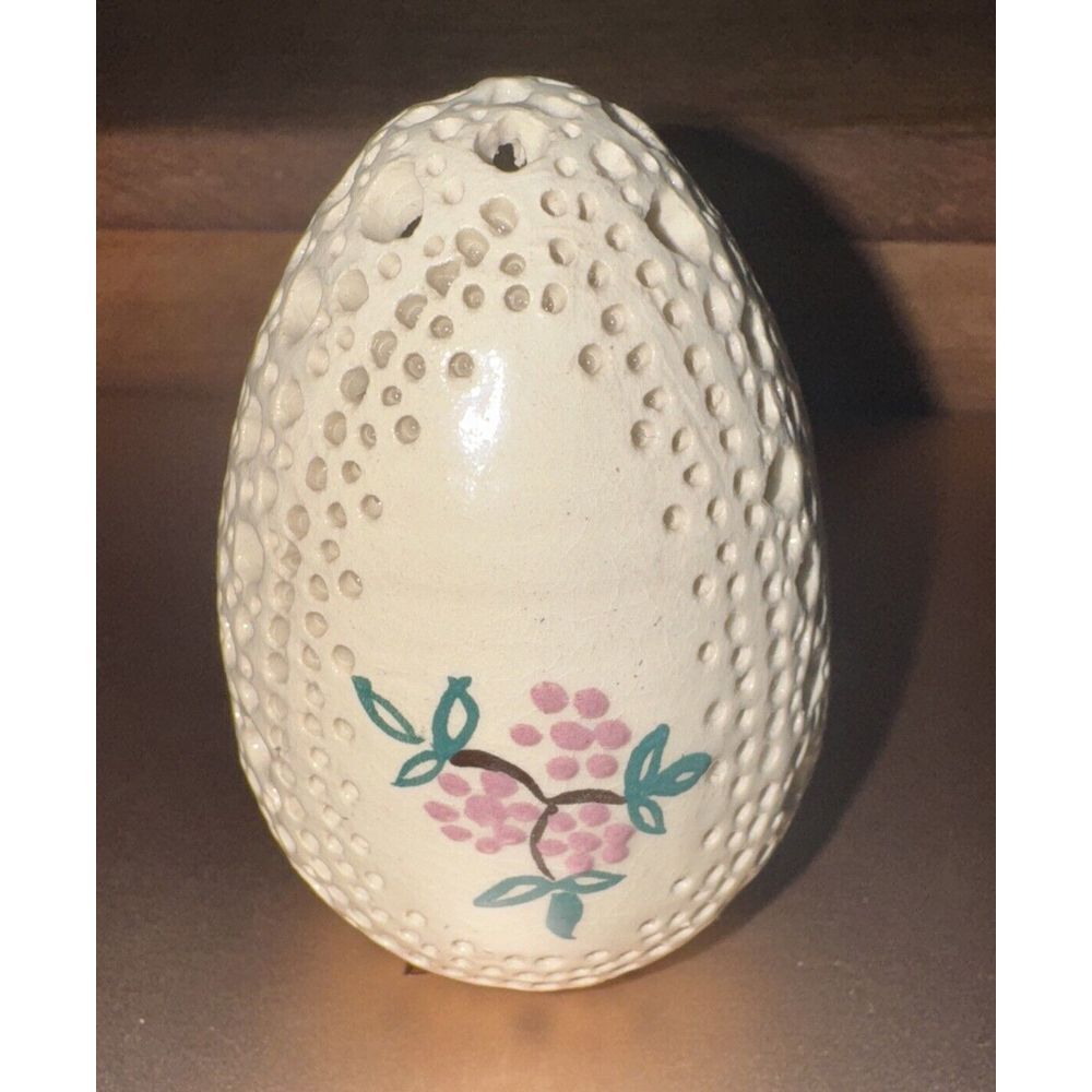 Ceramic Hand Painted Carved Egg‎